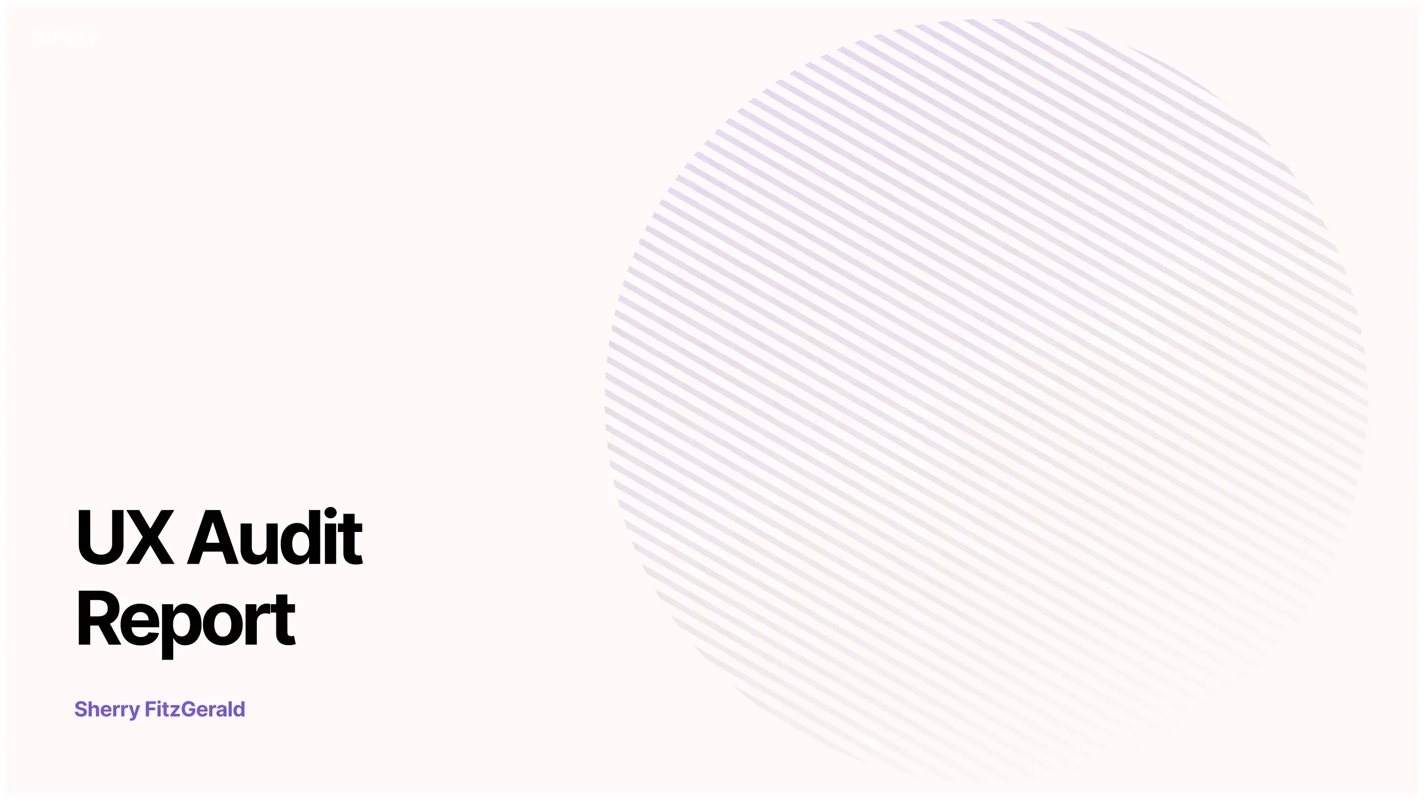 UX Audit Report cover